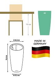 Dracaena Reflexa Song of India in LECHUZA RONDO Self-watering Planter, Total Height 160 cm