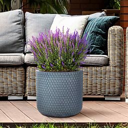 IDEALIST Lite Honeycomb Style Cylinder Round Outdoor Planter
