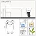 LECHUZA CUBICO Color Square Tall Poly Resin Self-watering Planter Set