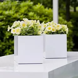 Fiberstone Glossy Fleur Light Planter by Idealist Premium