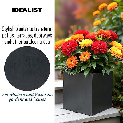 IDEALIST Lite Square Box Contemporary Light Concrete Planter