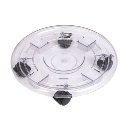 Clear Plastic Plant Caddy on Wheels
