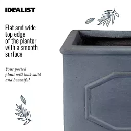 IDEALIST Lite Faux Lead Chelsea Light Concrete Through Planter