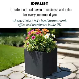 IDEALIST Lite Square Box Contemporary Light Concrete Planter