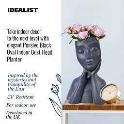 IDEALIST Lite Pensive Oval Bust Face Plant Pot Indoor