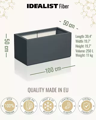 AXIS Trough Outdoor Fiberglass Planter