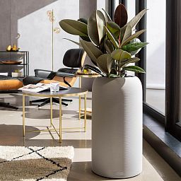 LECHUZA HAVALO Round Poly Resin Self-watering Planter