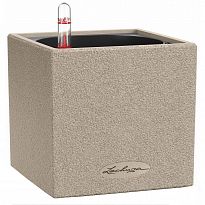LECHUZA CANTO Stone 14 Sandy Beige Poly Resin Self-watering Planter wi...