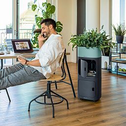 LECHUZA PILA Color Stick Square Poly Resin Self-watering Planter