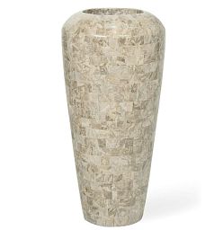 Geo Round Tall Polystone Indoor Planter