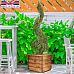 Rustic Scandinavian Redwood Square Outdoor Planter Made in UK by HORTICO